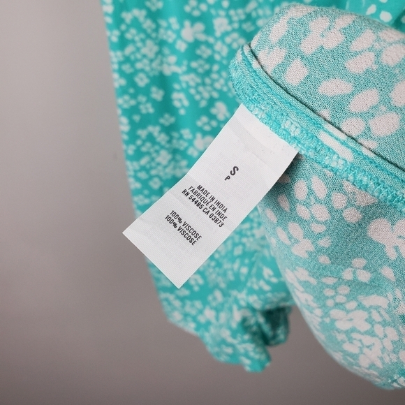 Aerie Sea Foam Blue Print Romper Small BNWT - Picture 7 of 10